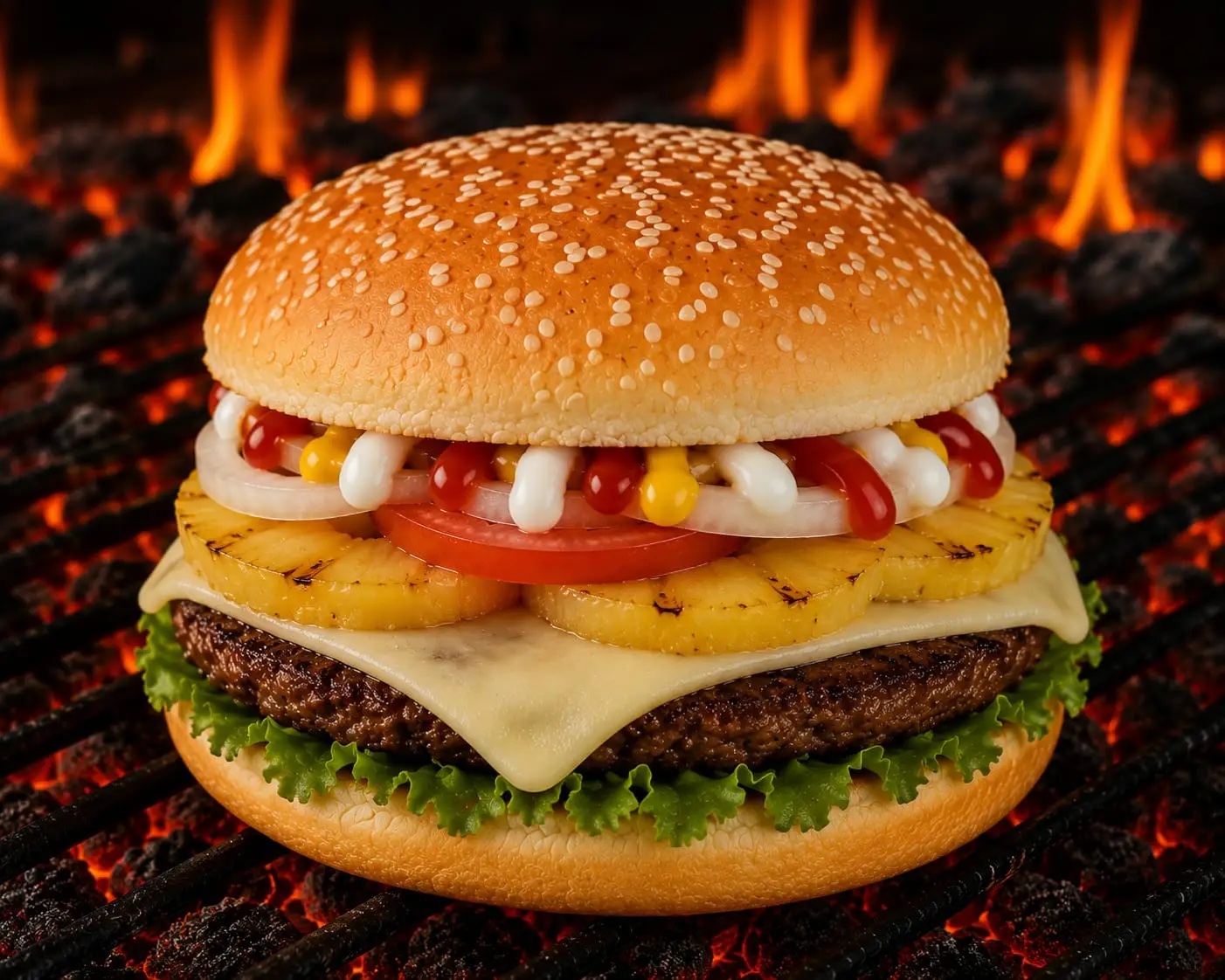Hamburguesa Queso Piña