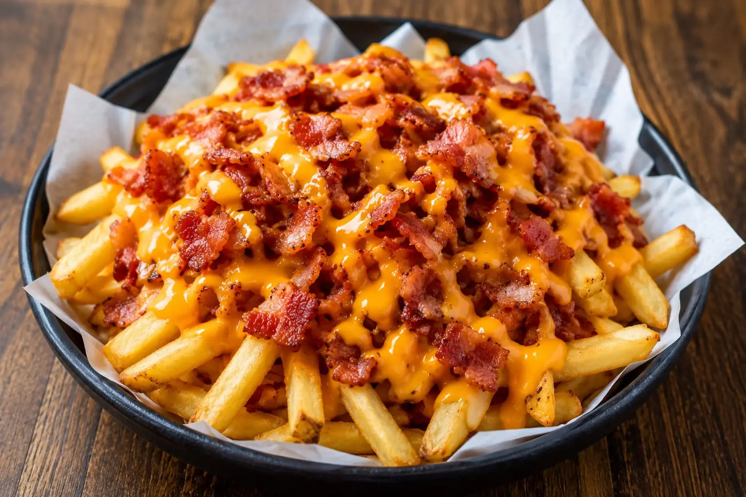 Papas Queso y tocino