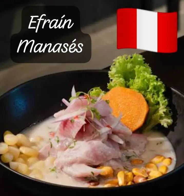 Ceviche en punto de leche del tigre, a lo Efraín Manases