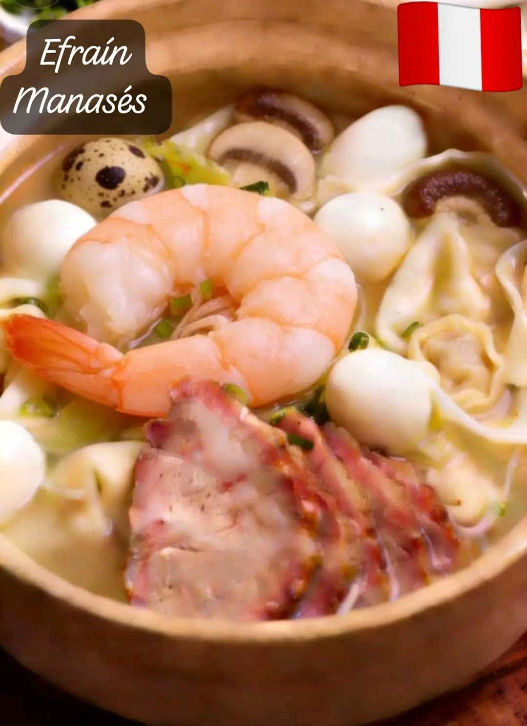 Sopa whantan especial Efraín Manasés