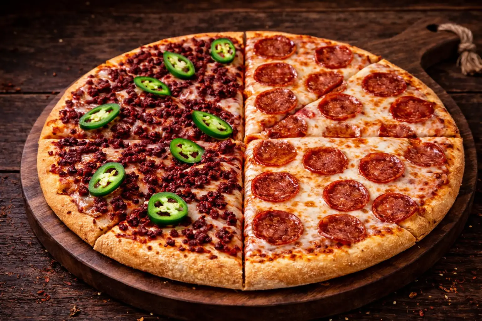 Peperoni y Mexicana Mediana