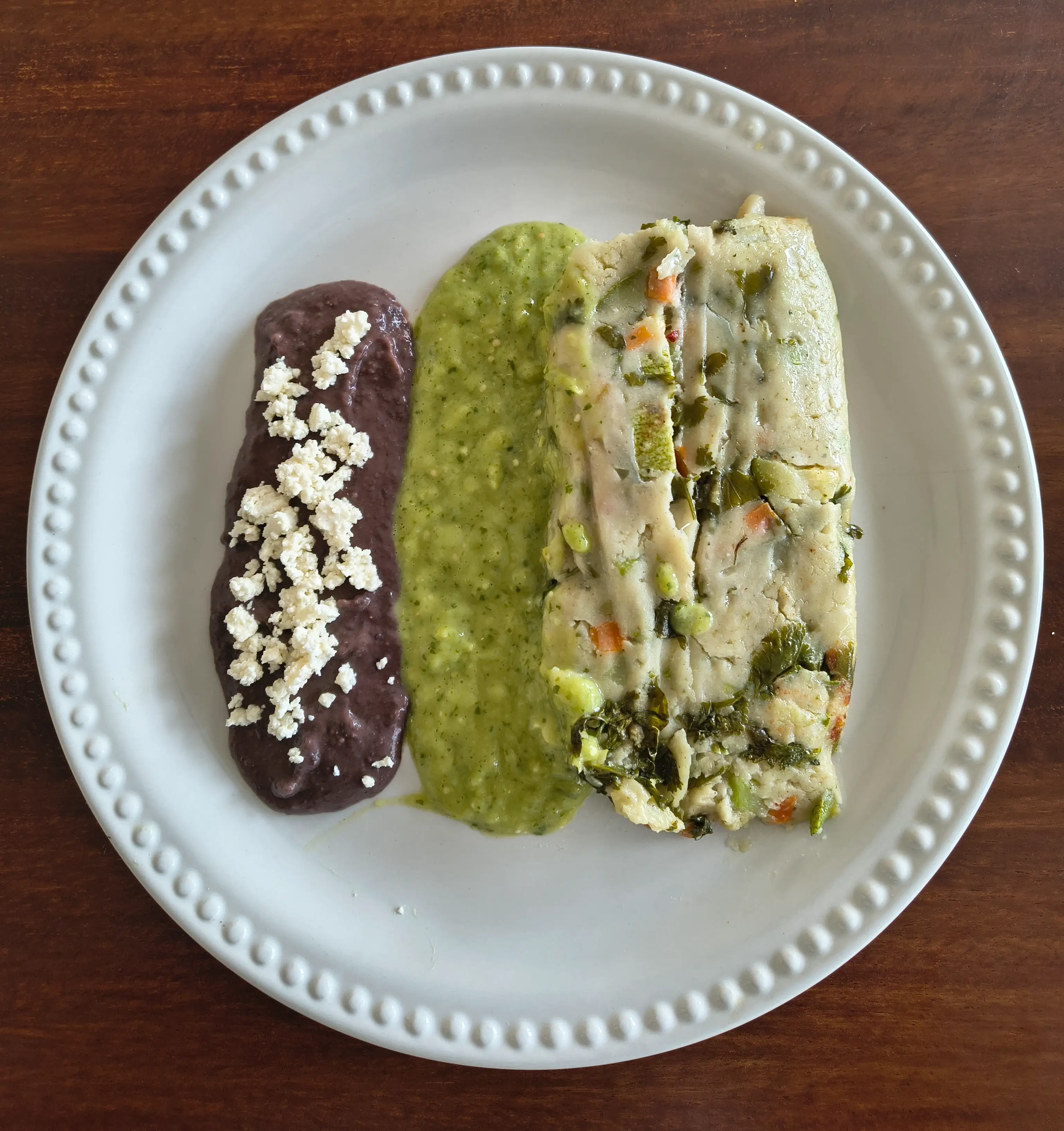 Tamal ranchero de verduras