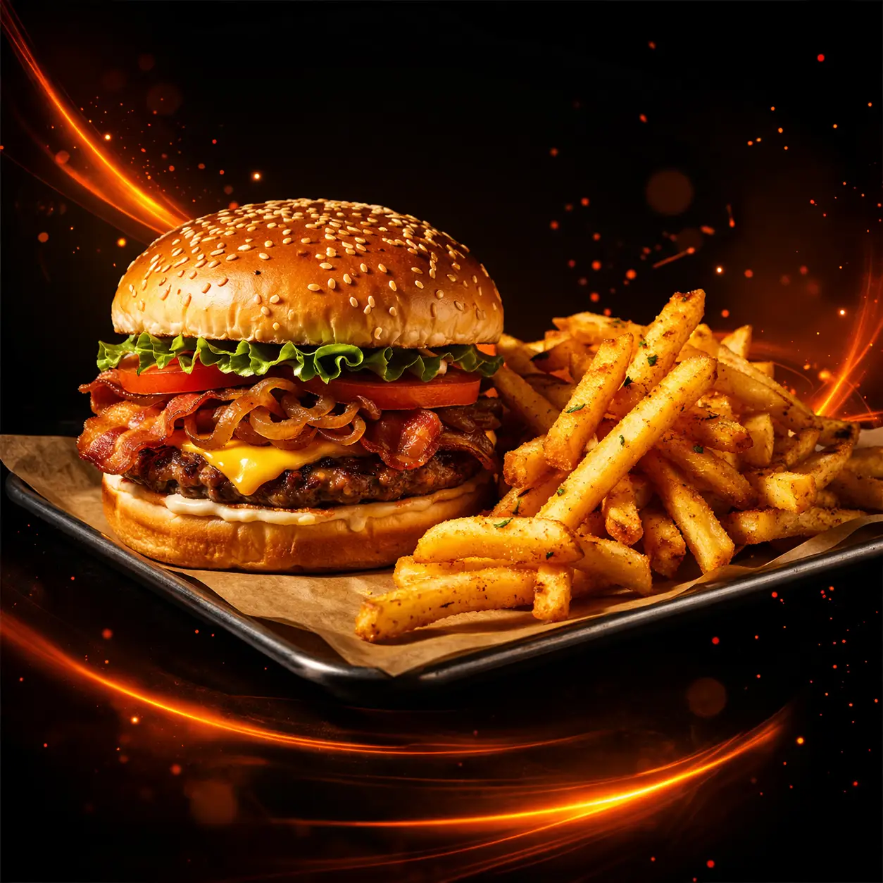Hamburguesa con Papas