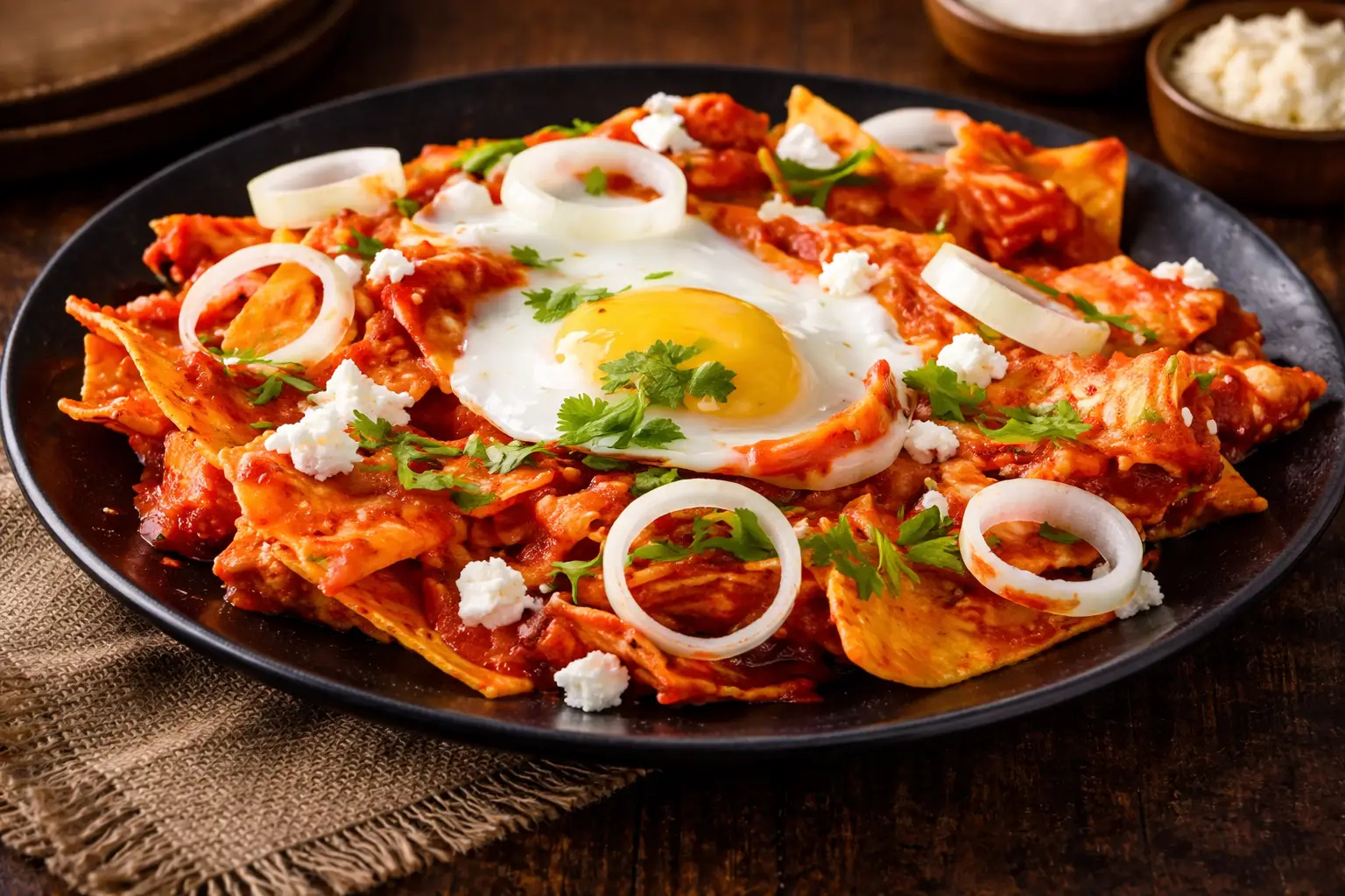 Chilaquiles con huevo