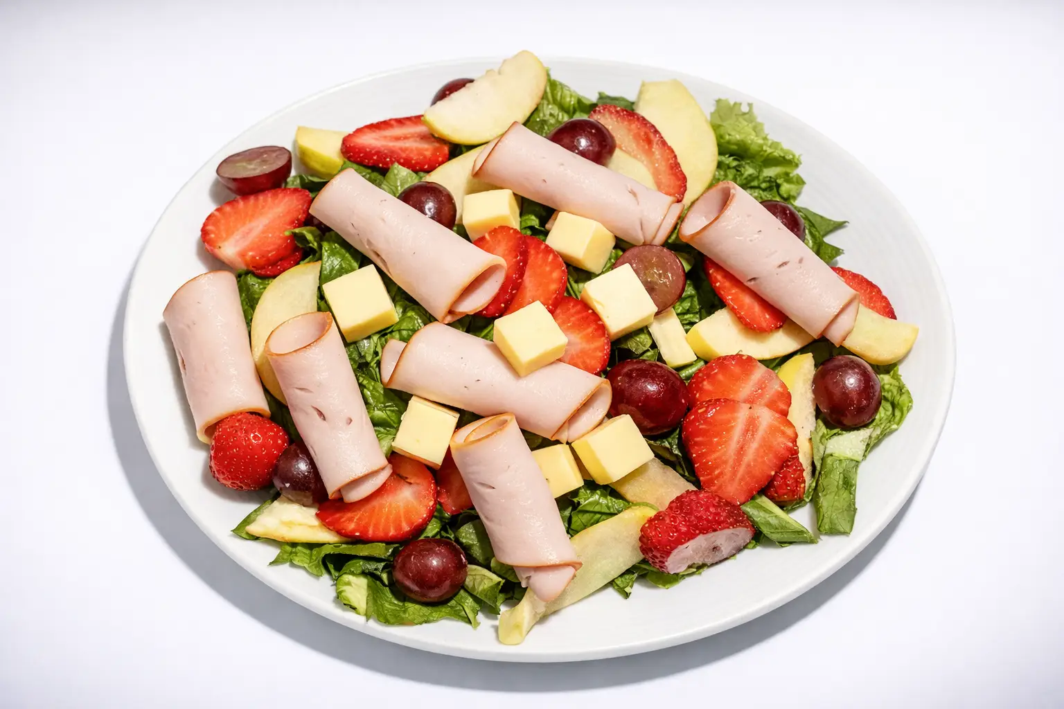 Ensalada de jamón de pavo y queso panela