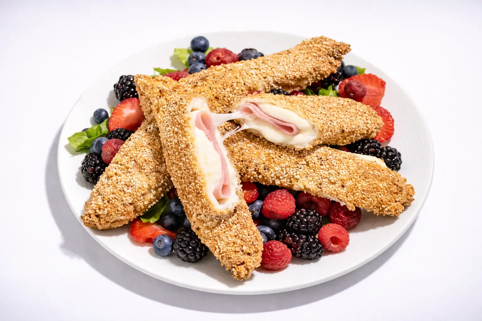Ensalada de pollo - Rellena de jamón y queso