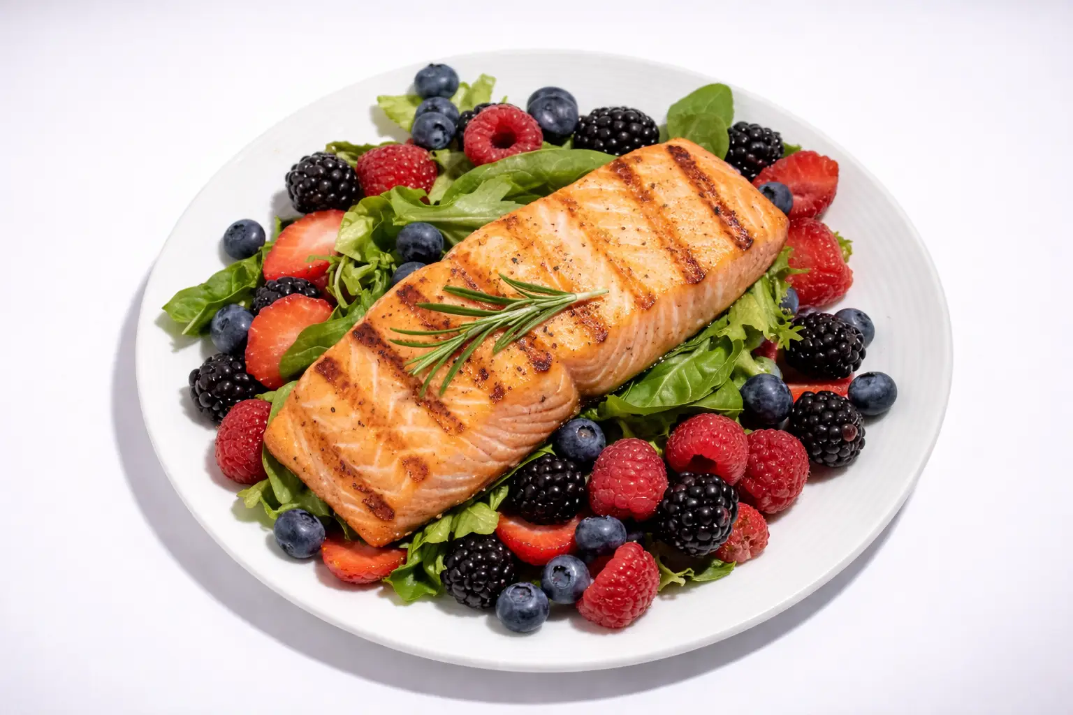 Ensalada de salmón a la plancha