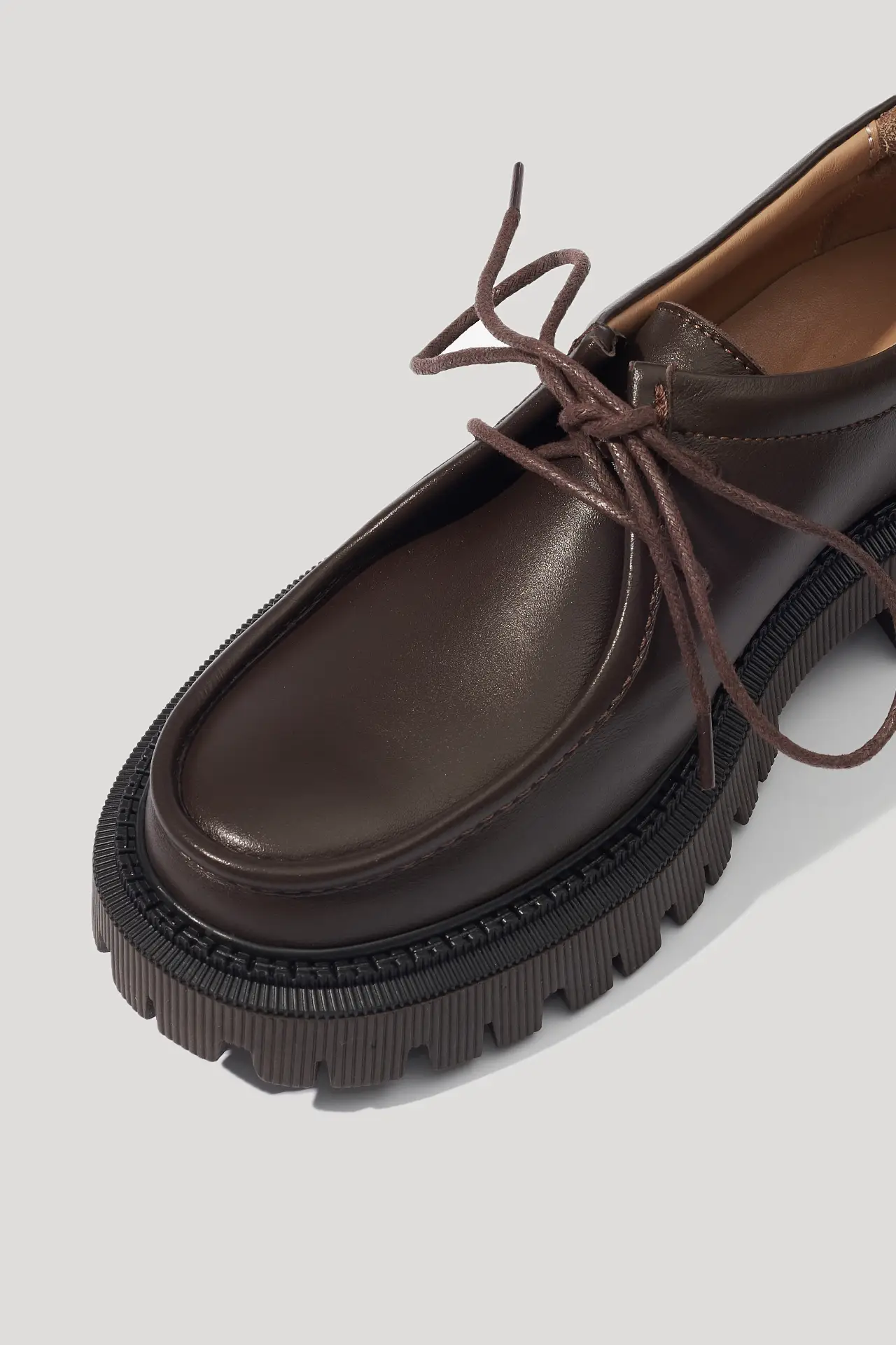 Лофери дербі жіночі шоколадні шкіряні