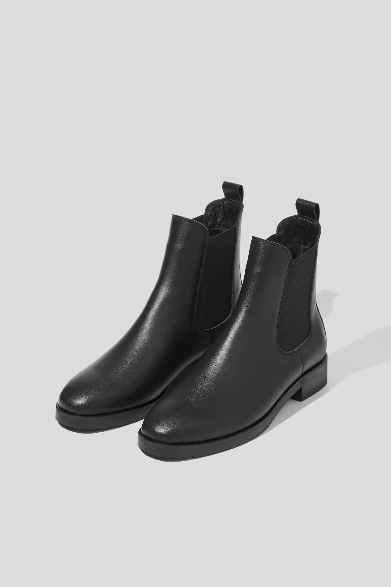 Черевики-челсі чорні шкіряні з флісом
