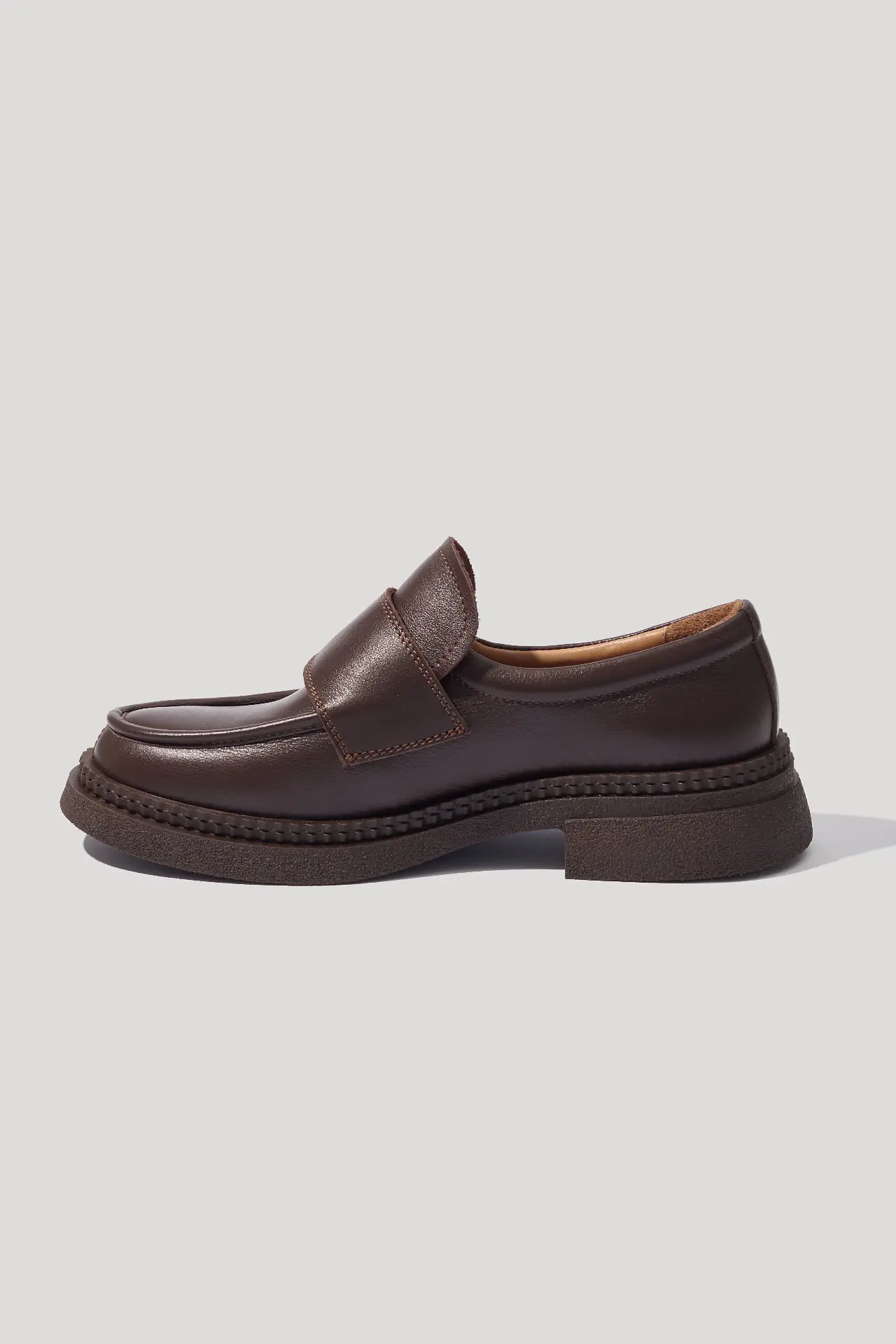 Лофери класичні шоколадні шкіряні