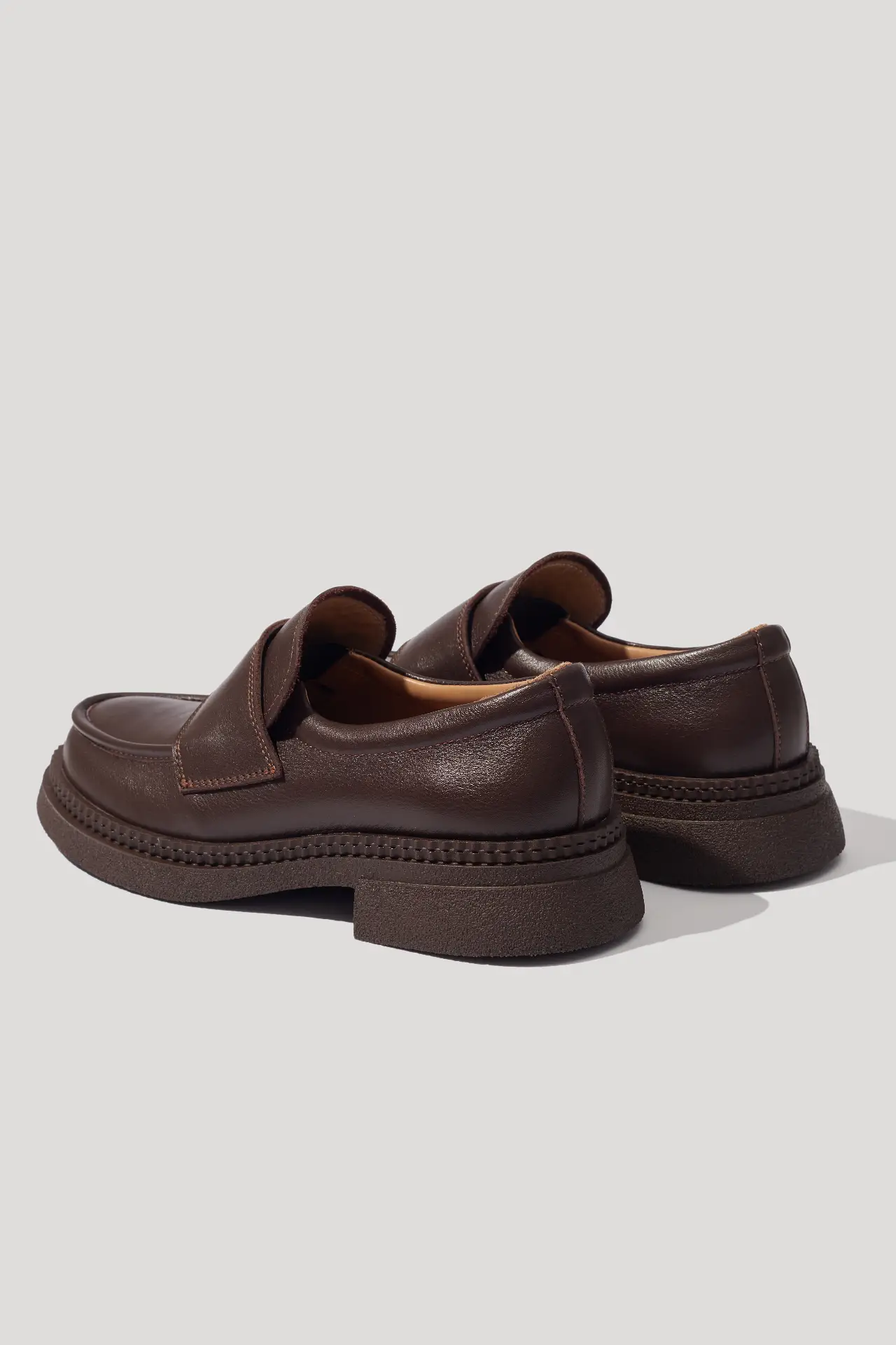 Лофери класичні шоколадні шкіряні