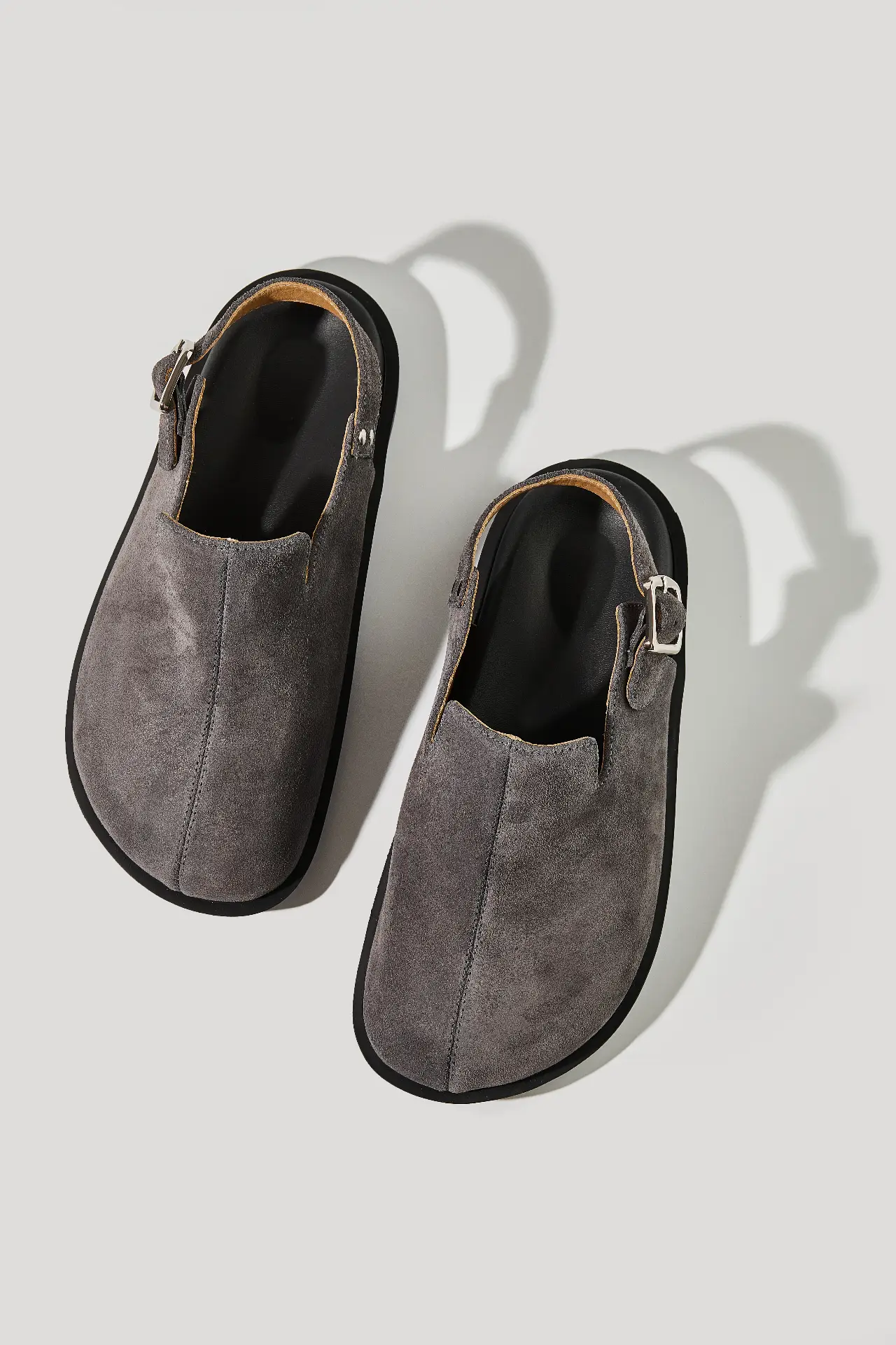 Клоги графітові замшеві