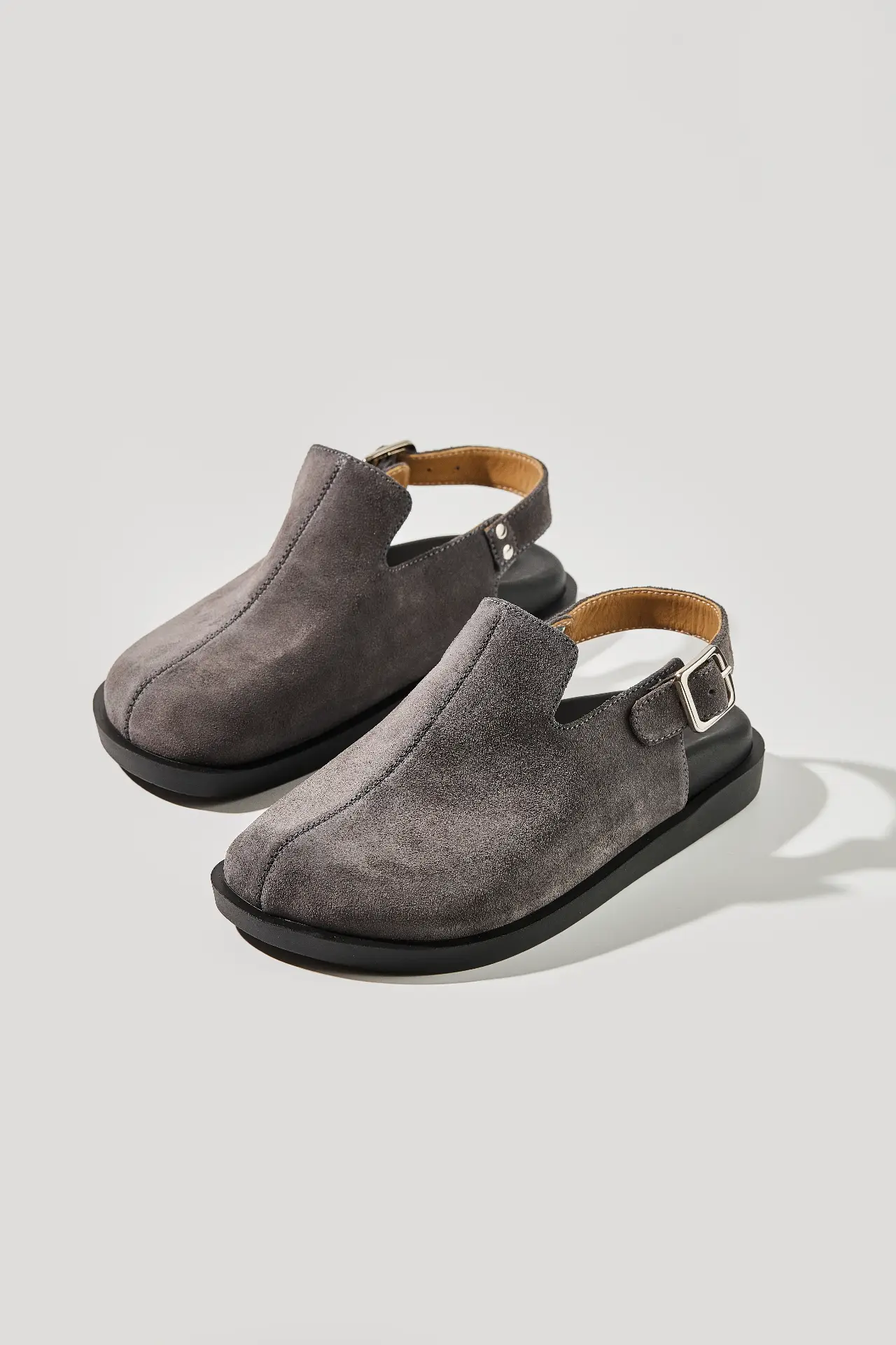 Клоги графітові замшеві