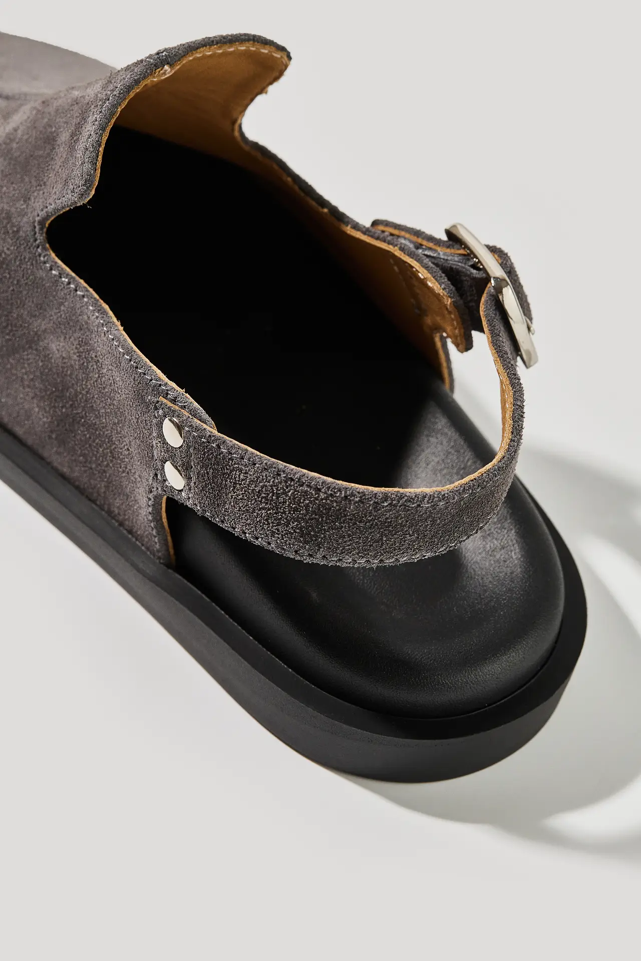 Клоги графітові замшеві