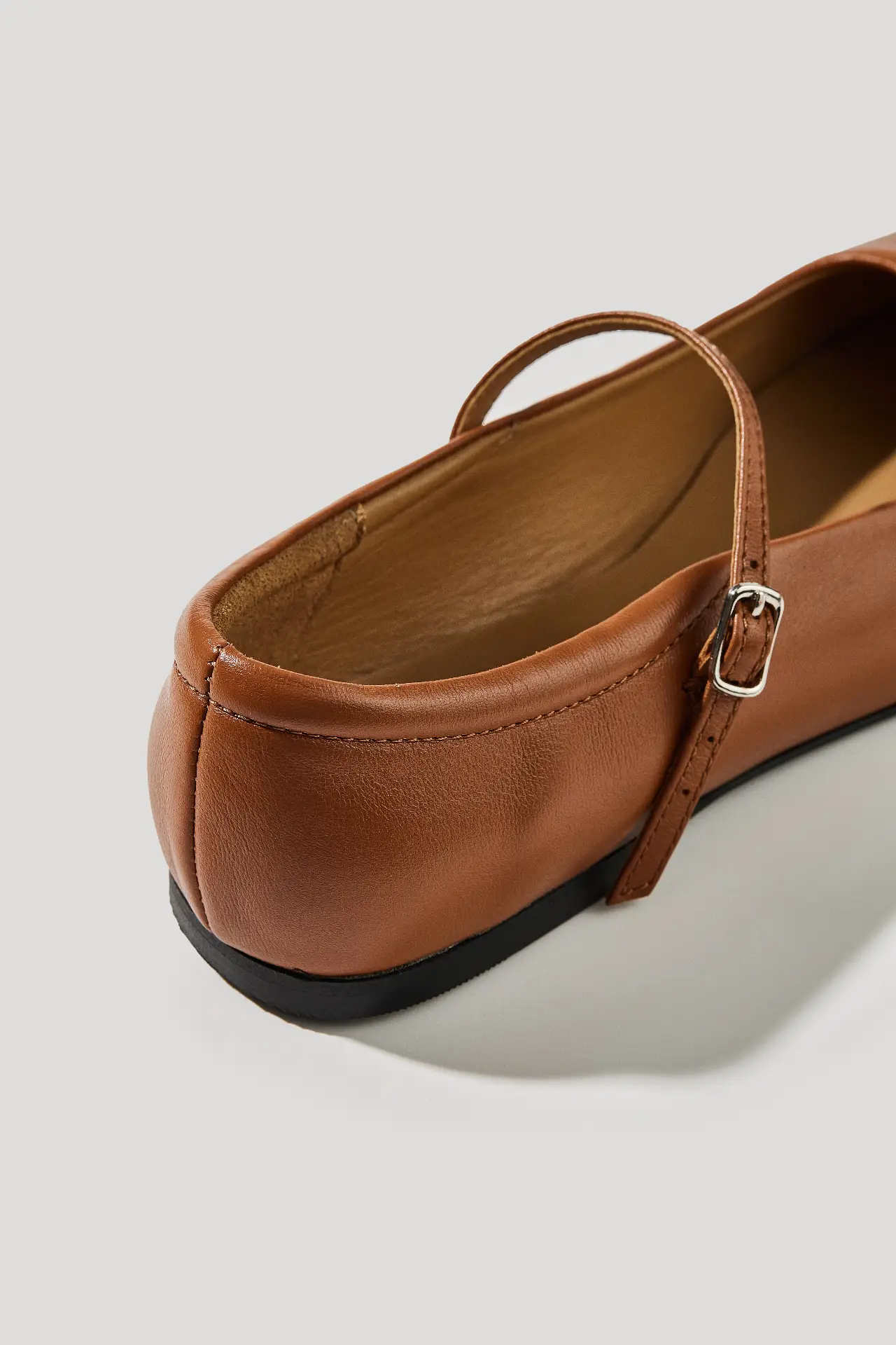 Балетки карамельні шкіряні Mary Jane