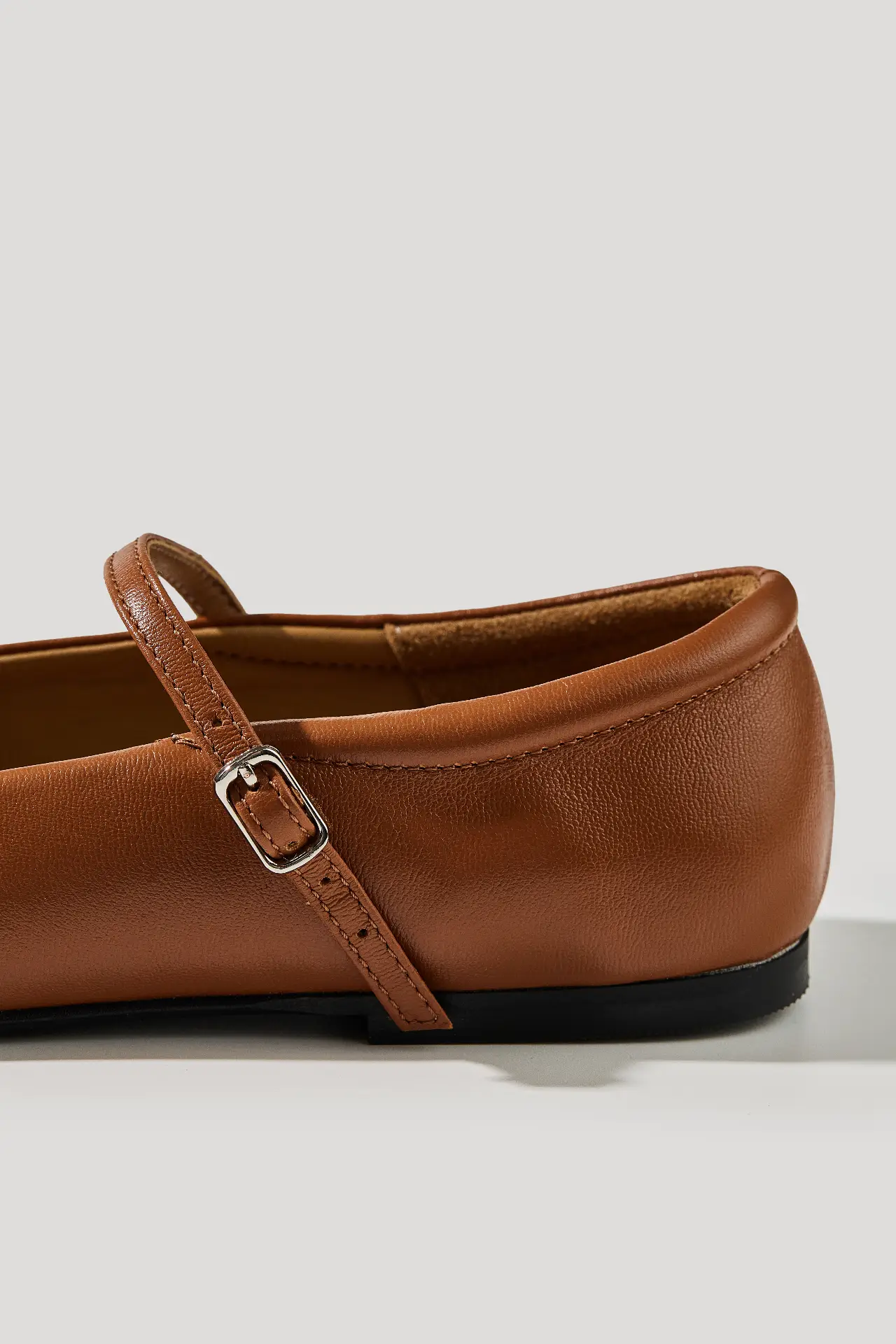 Балетки карамельні шкіряні Mary Jane