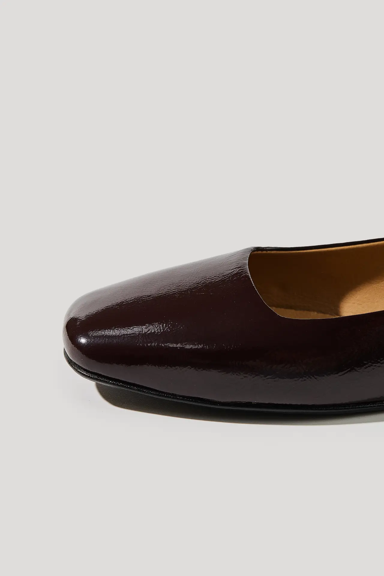 Балетки бордові шкіряні наплак Mary Jane