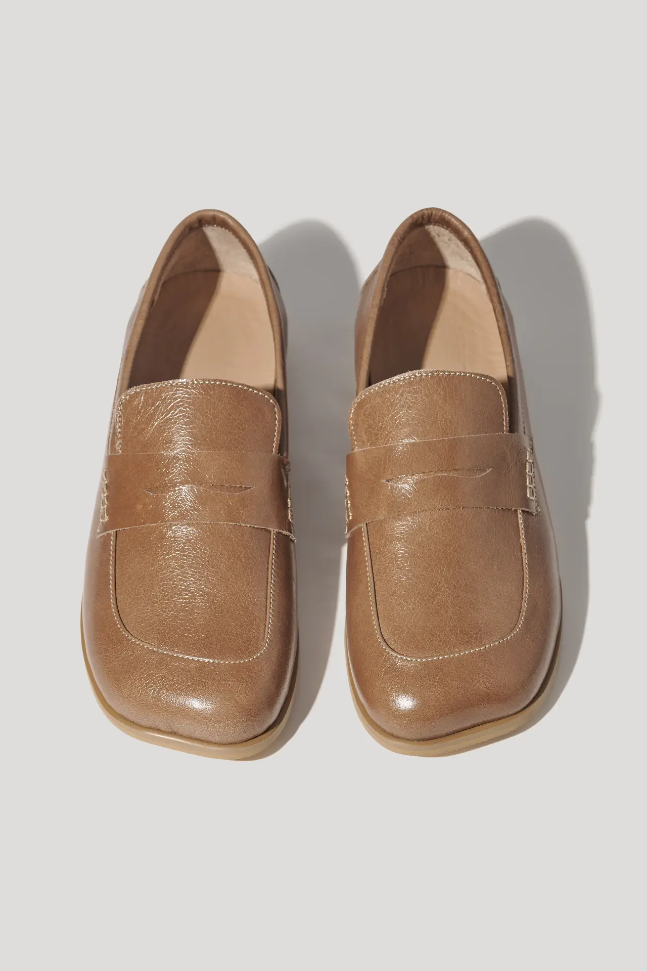 Лофери капучинові шкіряні з анатомічним мисом