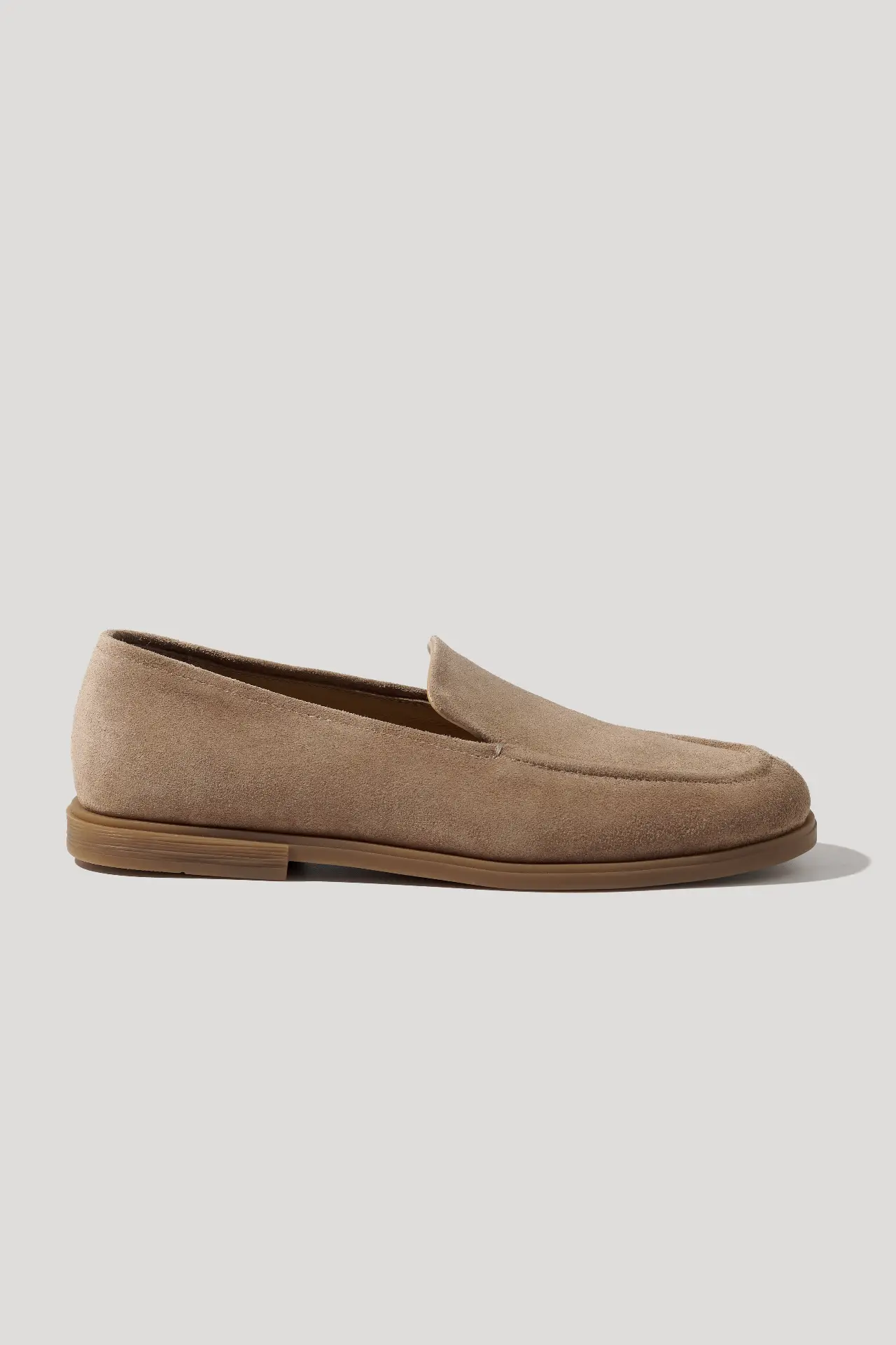 Лофери горіхові замшеві із квадратним мисом