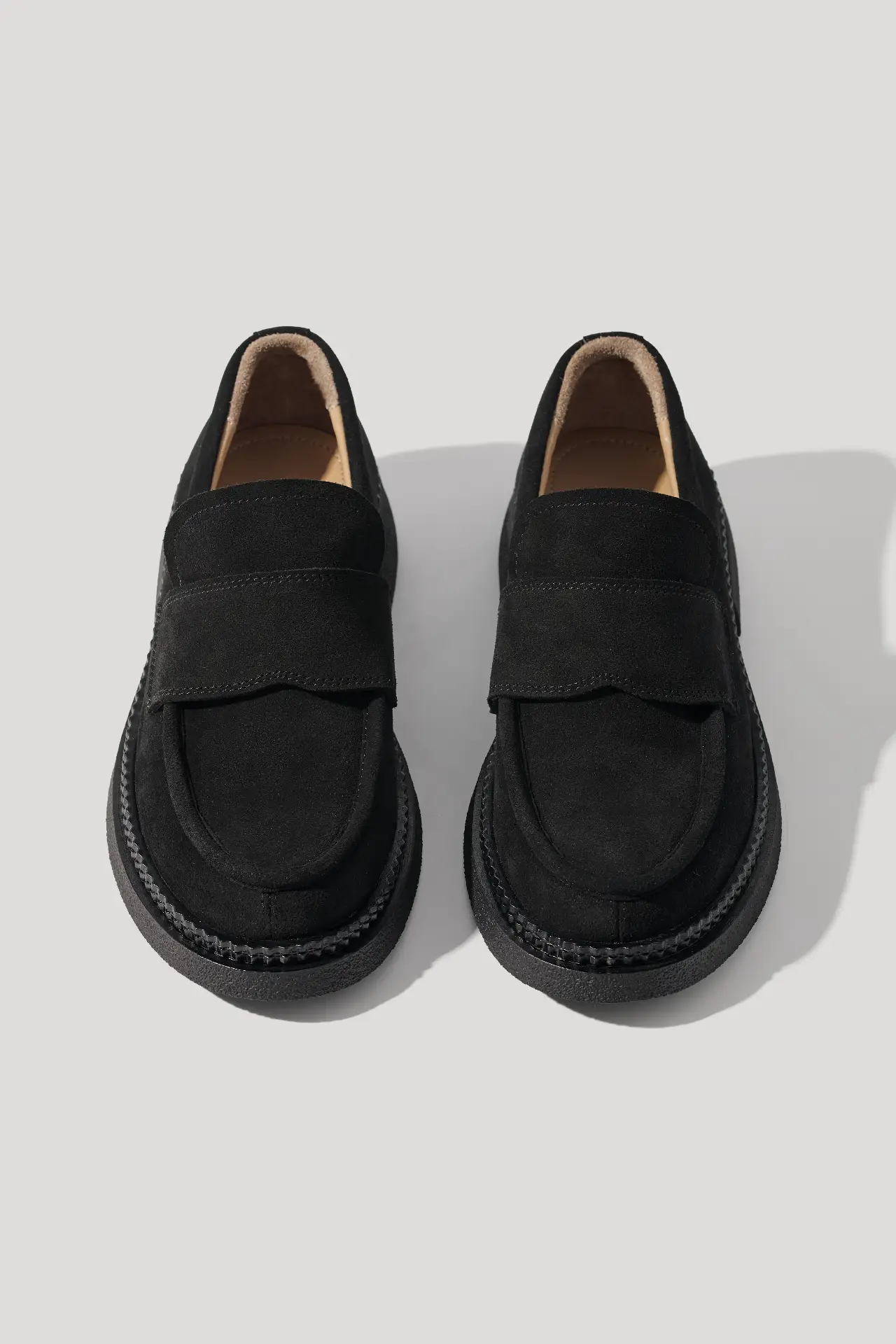 Лофери класичні чорні замшеві