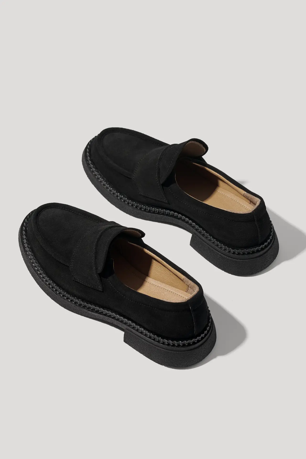 Лофери класичні чорні замшеві