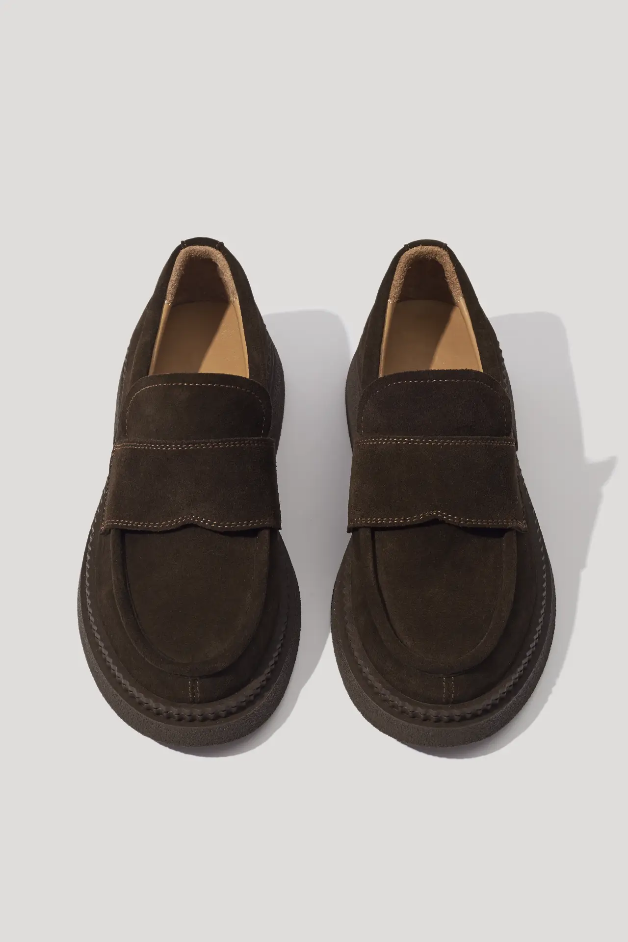 Лофери класичні шоколадні замшеві