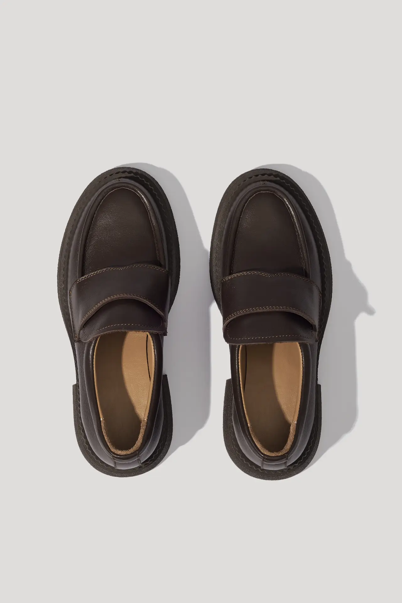 Лофери класичні шоколадні шкіряні