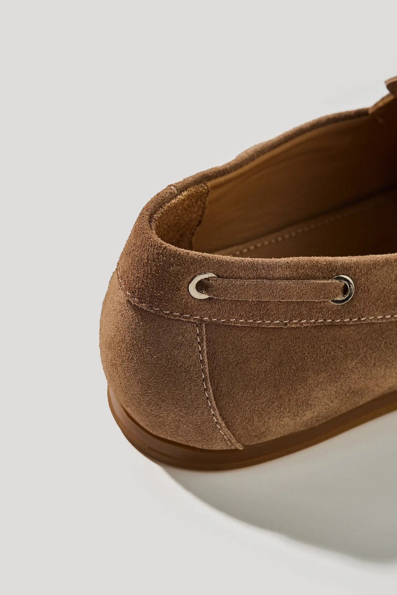 Walnut suede boat shoes