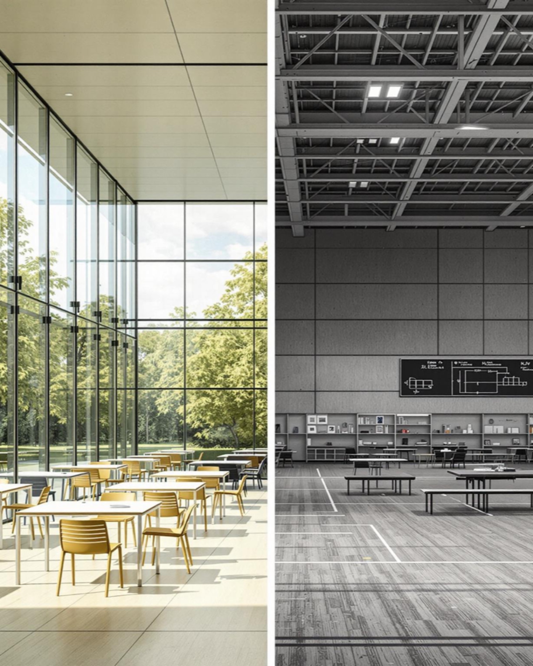 Umbau Sporthalle zur Mensa Davertschule Ottmarsbocholt – Projektvisual