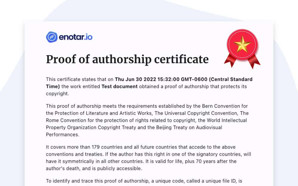 Certificado Derecho de Autor