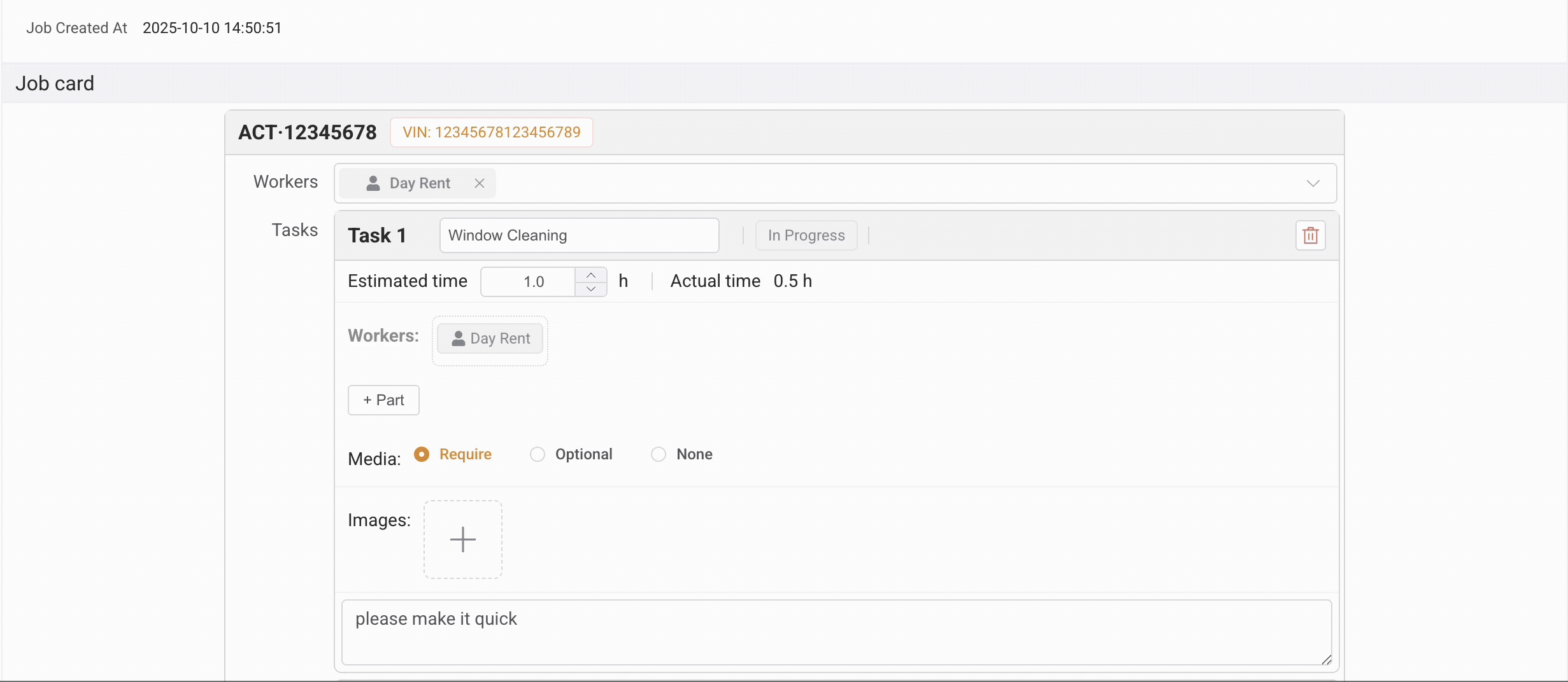 Editing task details