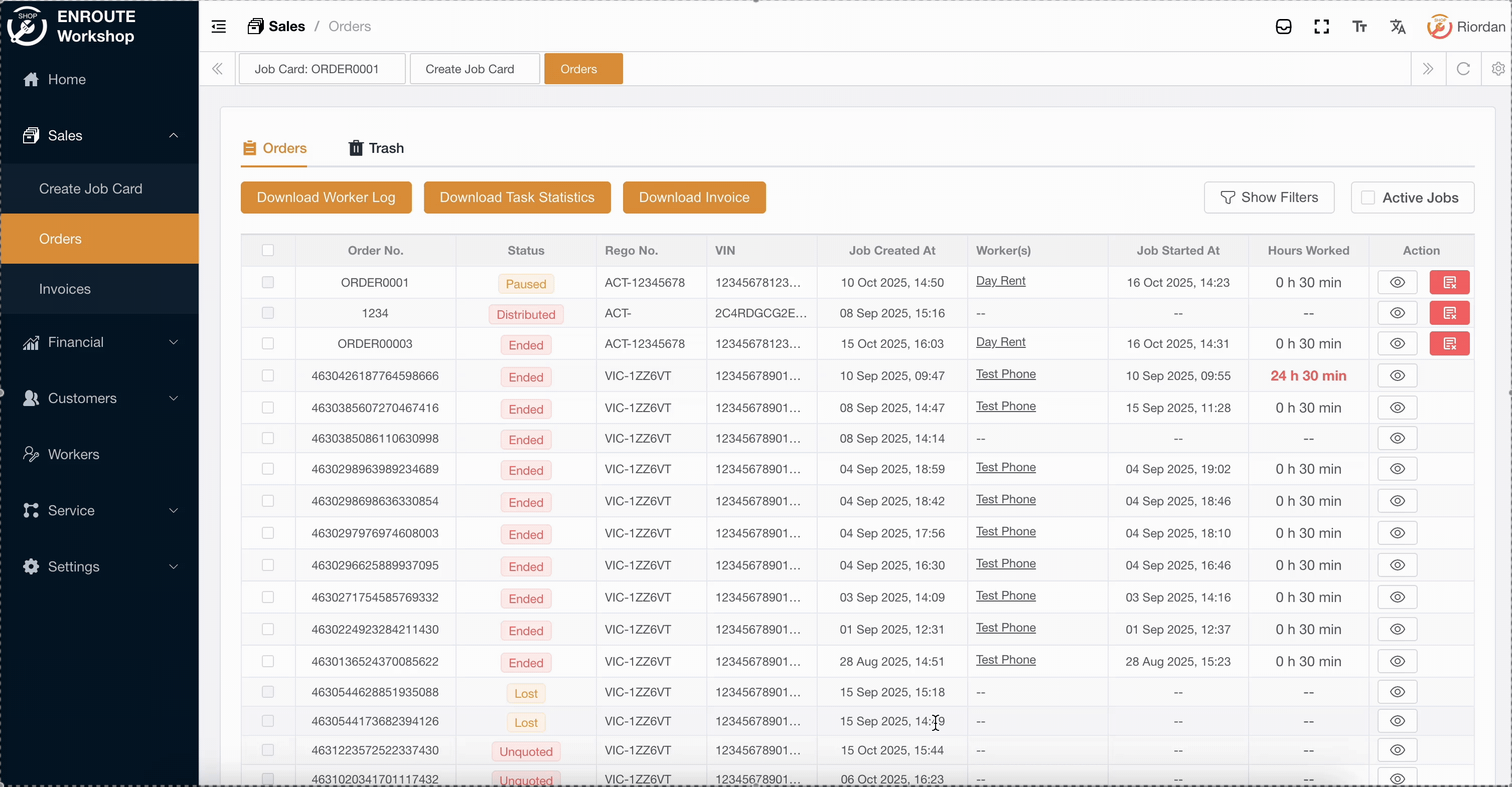 Downloading worker log for a specific task