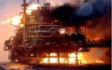 Oil Rig Fire in the Caspian Sea