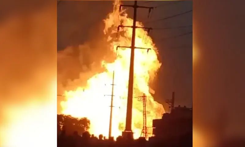 High‑Pressure Gas Pipeline Fire Near Hattar Industrial Estate, Haripur 