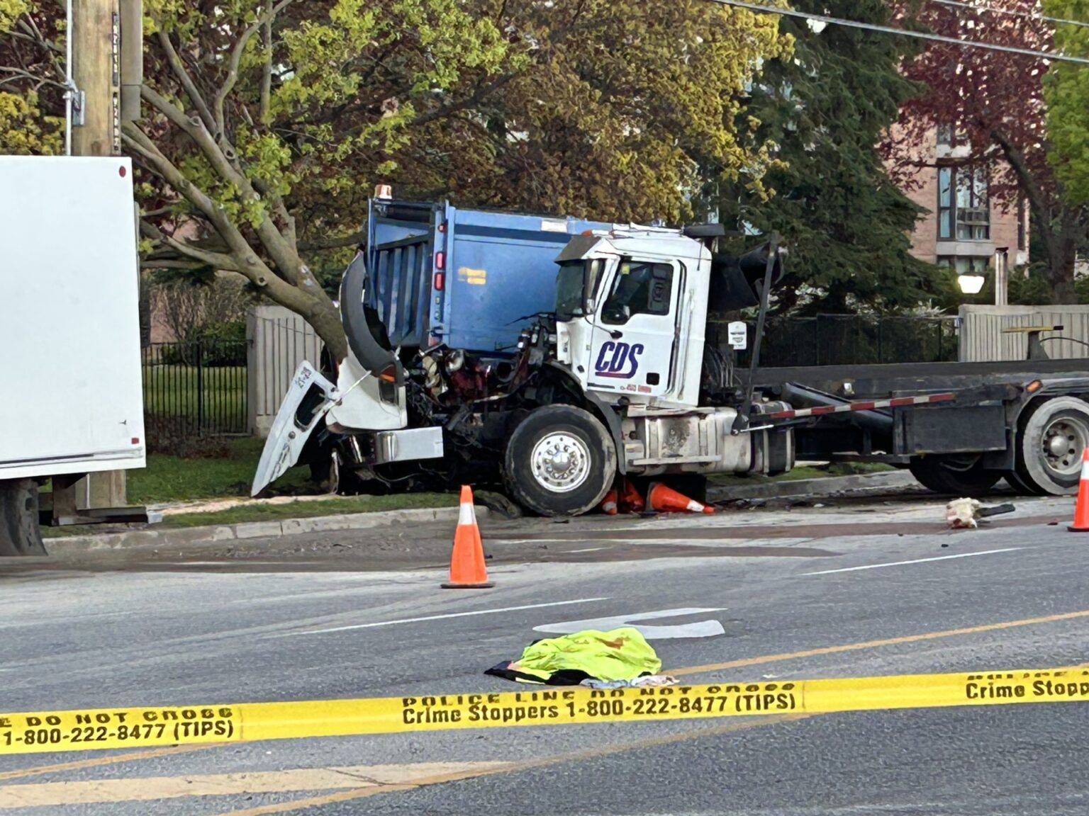 Early‑Morning Construction‑Zone Collision Involving Work Truck in Etobicoke – Two Drivers Injured
