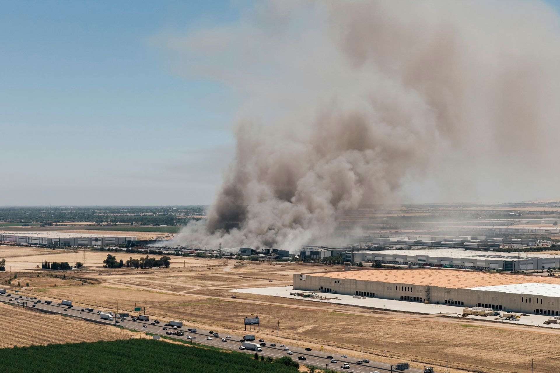 Massive Warehouse Fire at Medline Distribution Center in Tracy, California