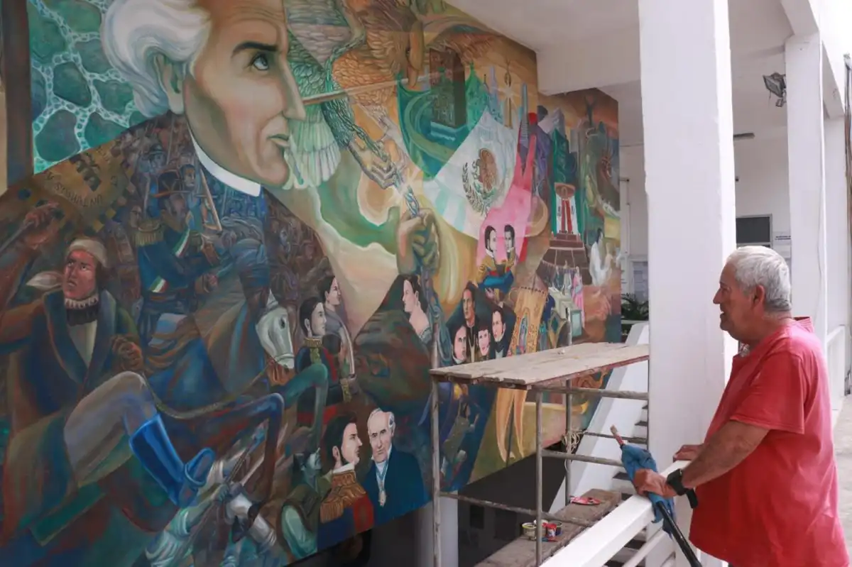 Restauran mural “Visualización de Hidalgo al tercer Milenio” después de más  5 años