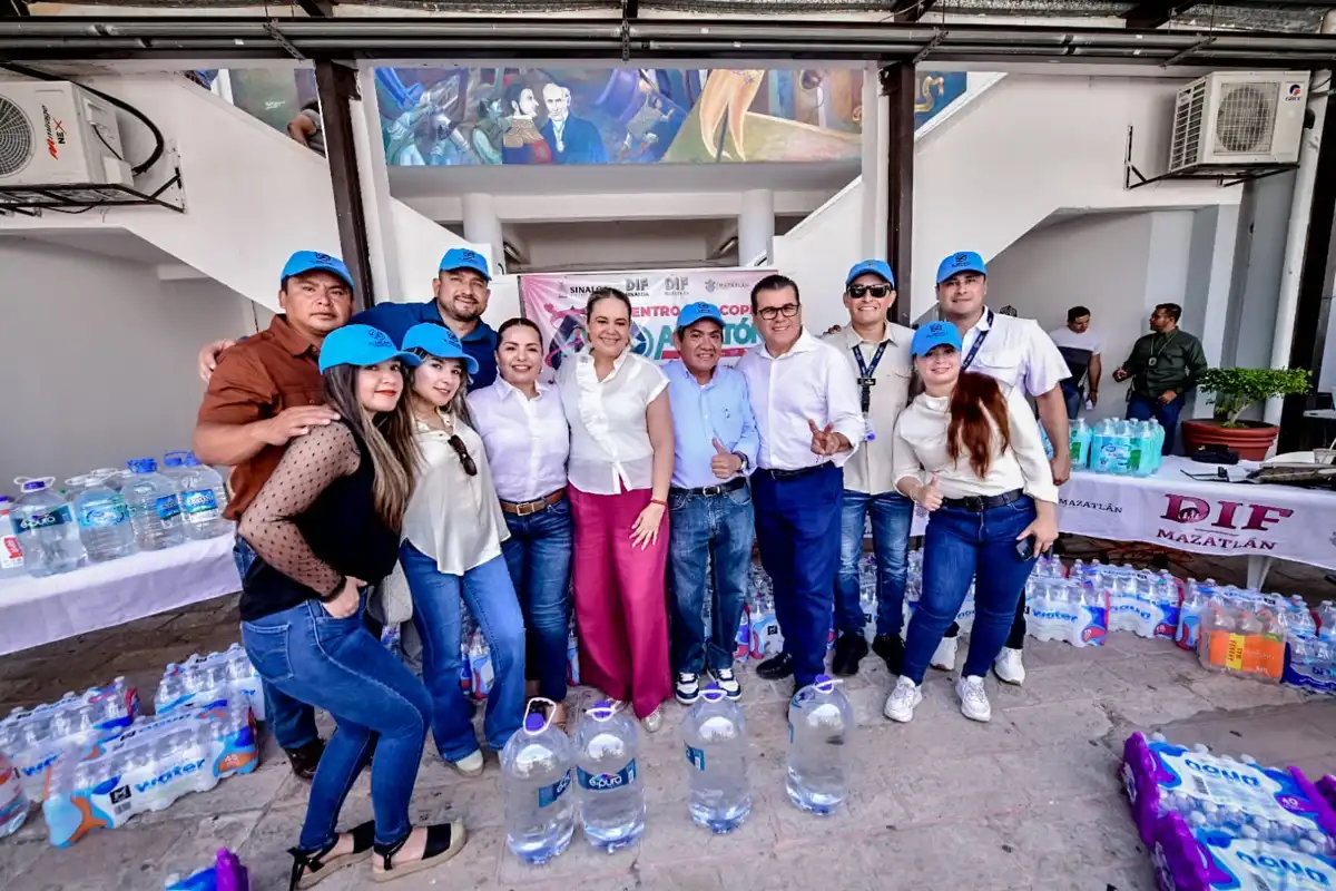 ¡Todos invitados a donar! Alcalde Edgar González acompaña a la Presidenta del Sistema DIF Mazatlán en el arranque del AQUATÓN 2024