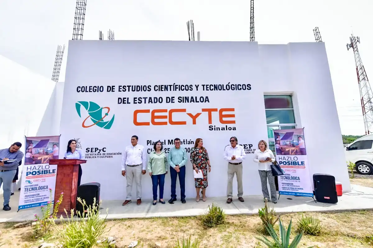 Alcalde Edgar González da banderazo de inicio de obra en nuevo campus CECyTE 04 Mazatlán