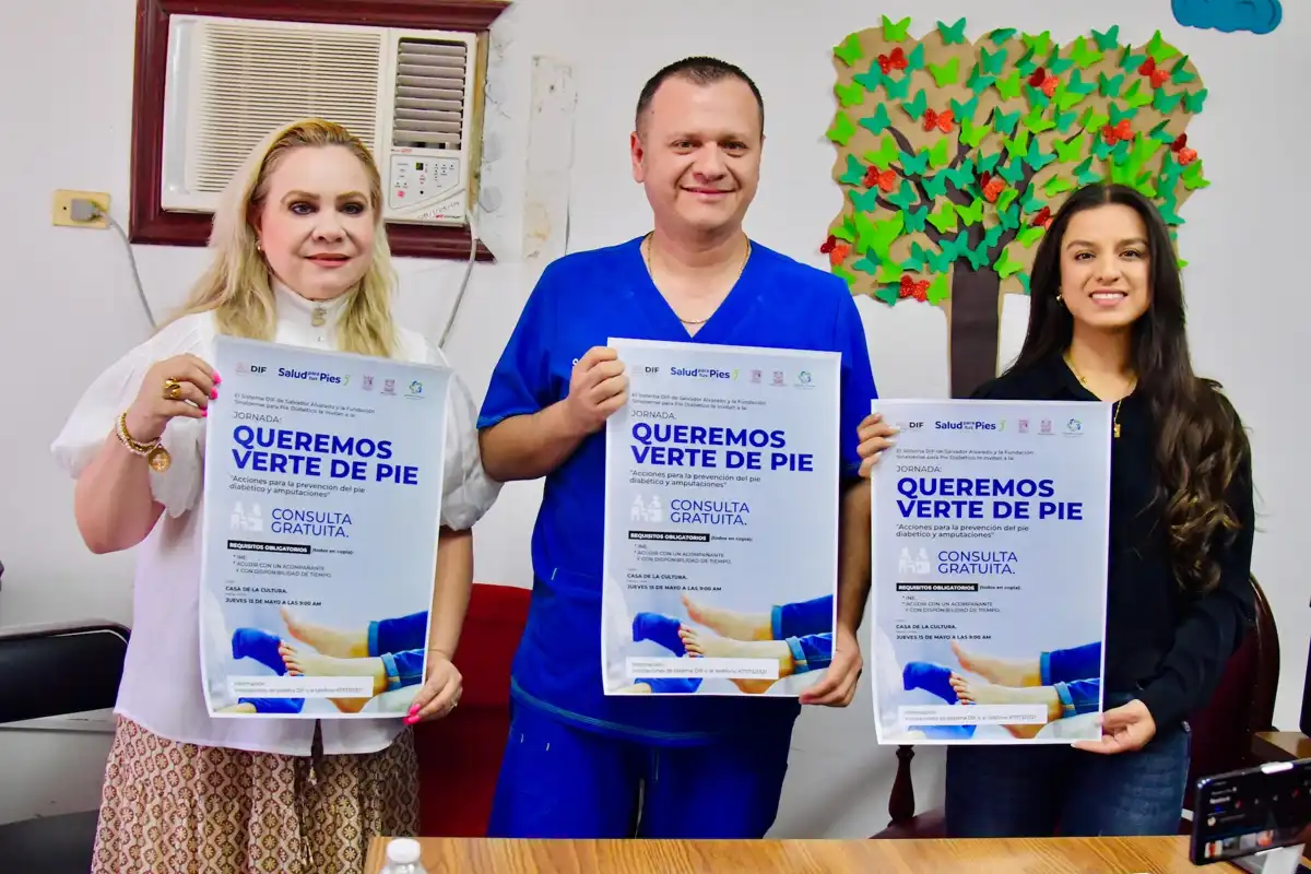 Jornada gratuita "Queremos Verte de Pie" busca prevenir pie diabético en Salvador Alvarado