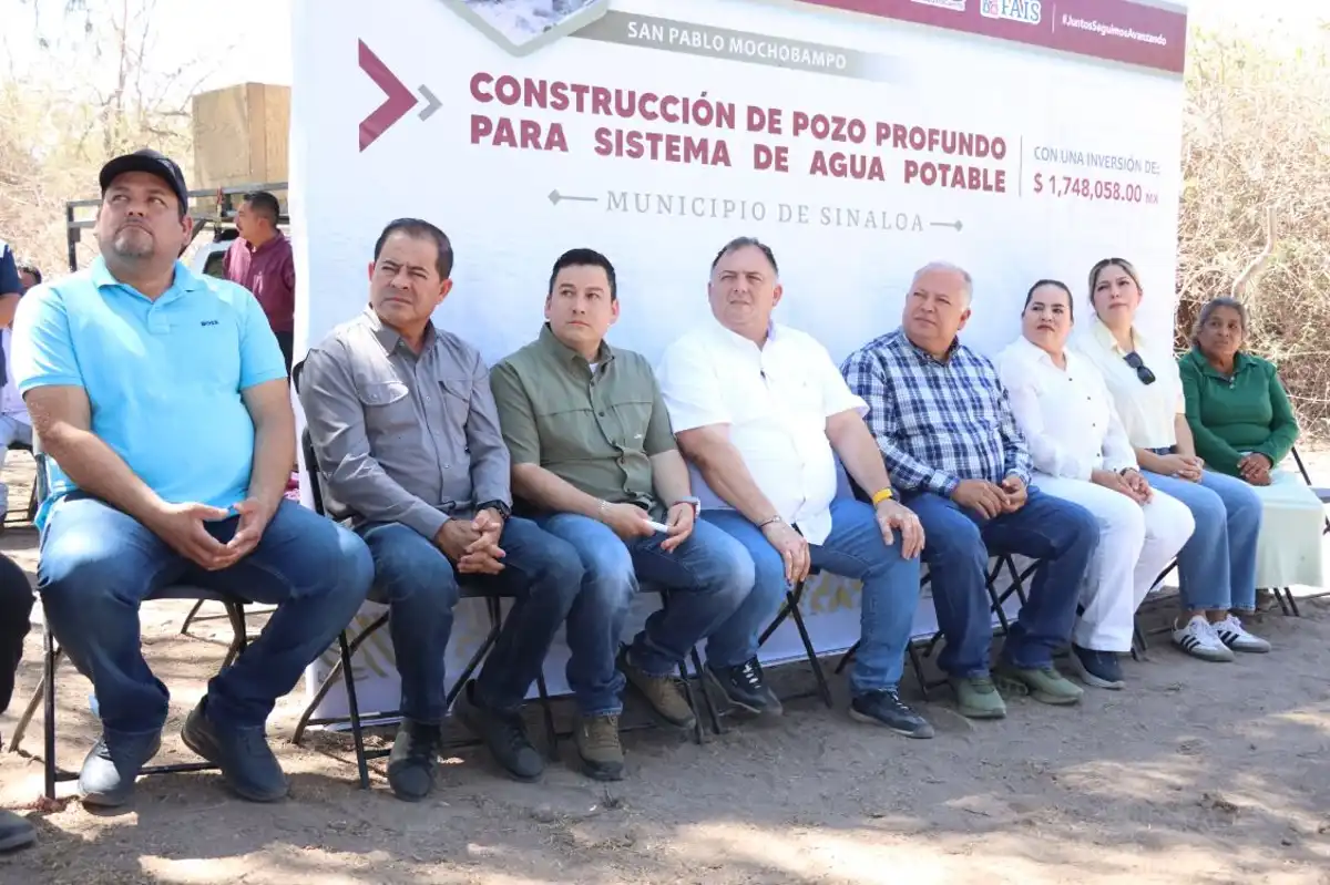 Inician construcción de pozo profundo en San Pablo Mochobampo para mejorar acceso al agua potable
