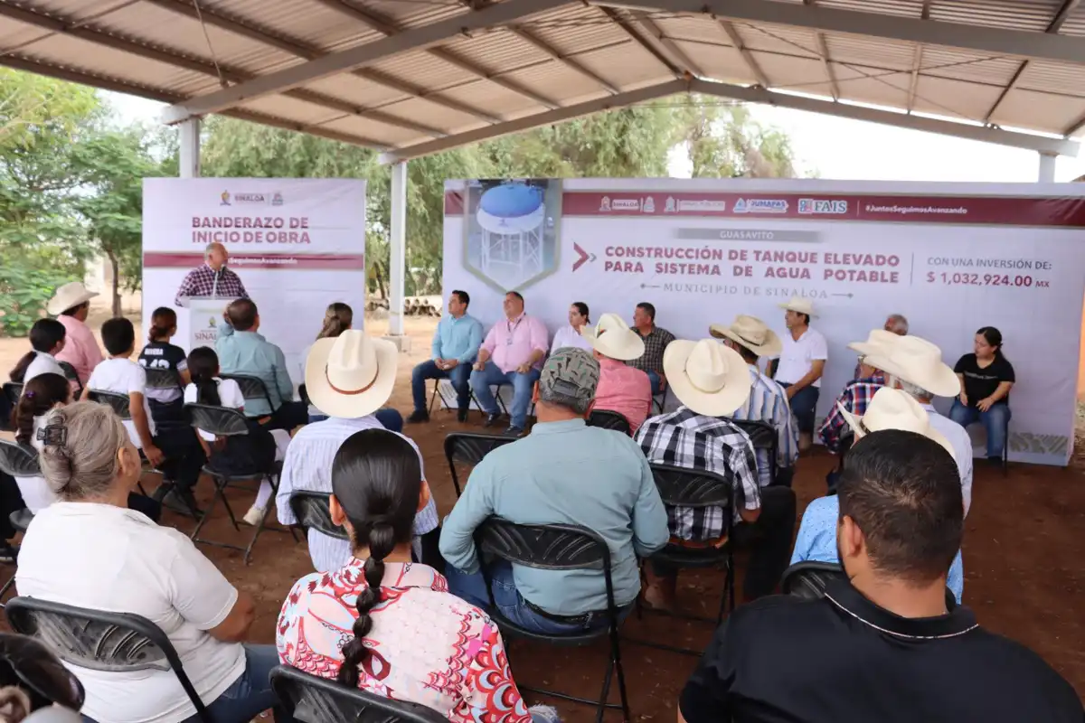 Inicia construcción de tanque elevado para mejorar abasto de agua en Guasavito y Casas Nuevas