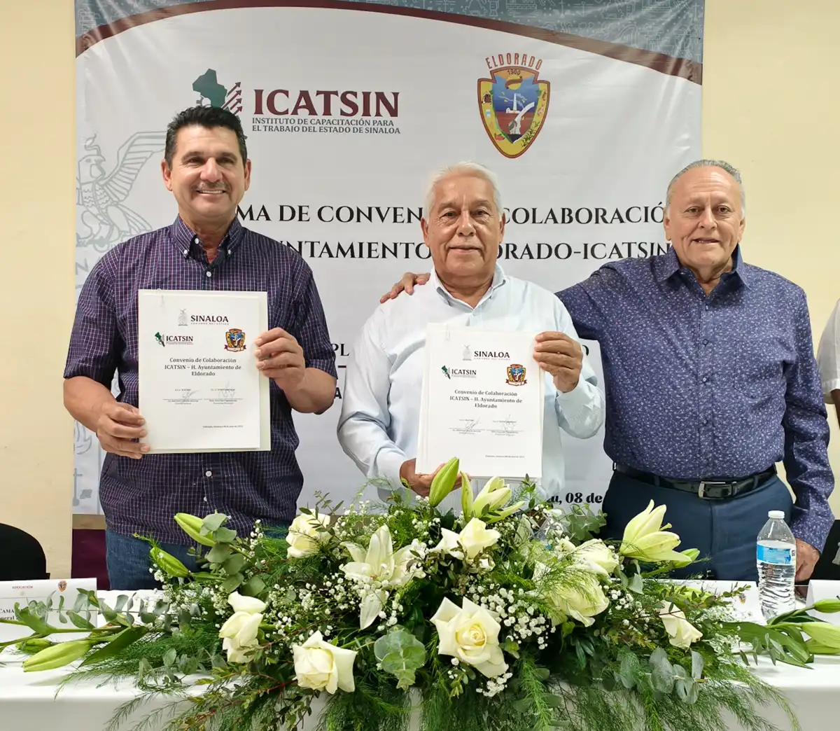 Firman convenio ICATSIN y Ayuntamiento de Eldorado para impulsar la capacitación laboral