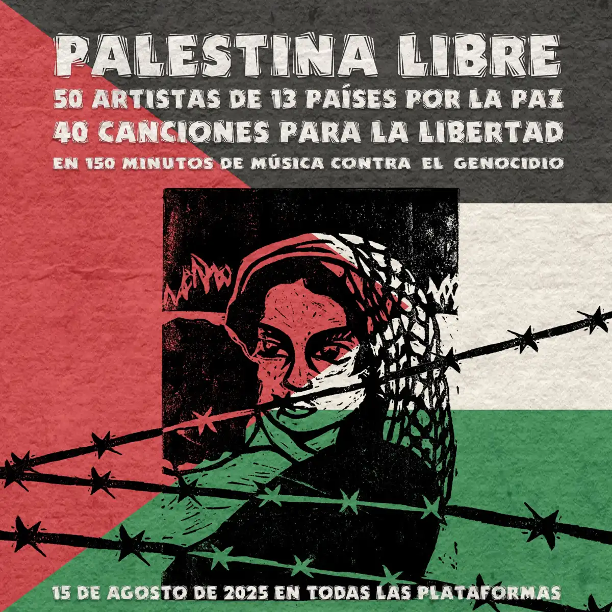 Artistas de 13 países lanzan álbum en apoyo a Palestina: “Palestina libre, música contra el genocidio”