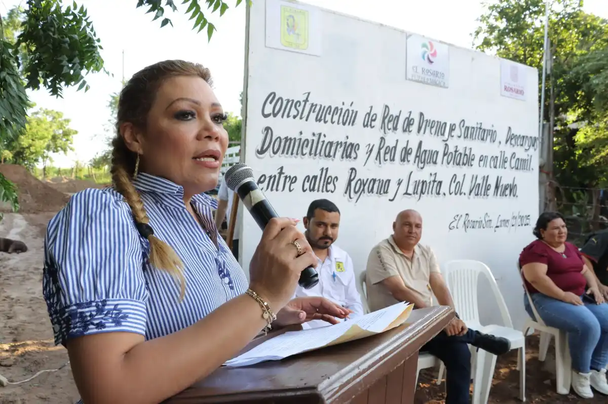 Rosario avanza en servicios básicos con nueva red de agua y drenaje en la colonia Valle Nuevo