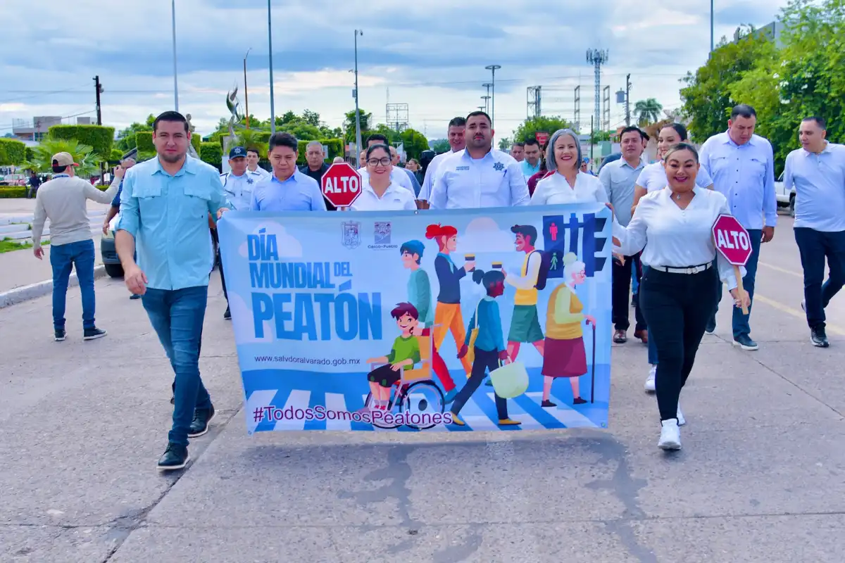Conmemoran el Día Mundial del Peatón con marcha y llamado a la seguridad vial