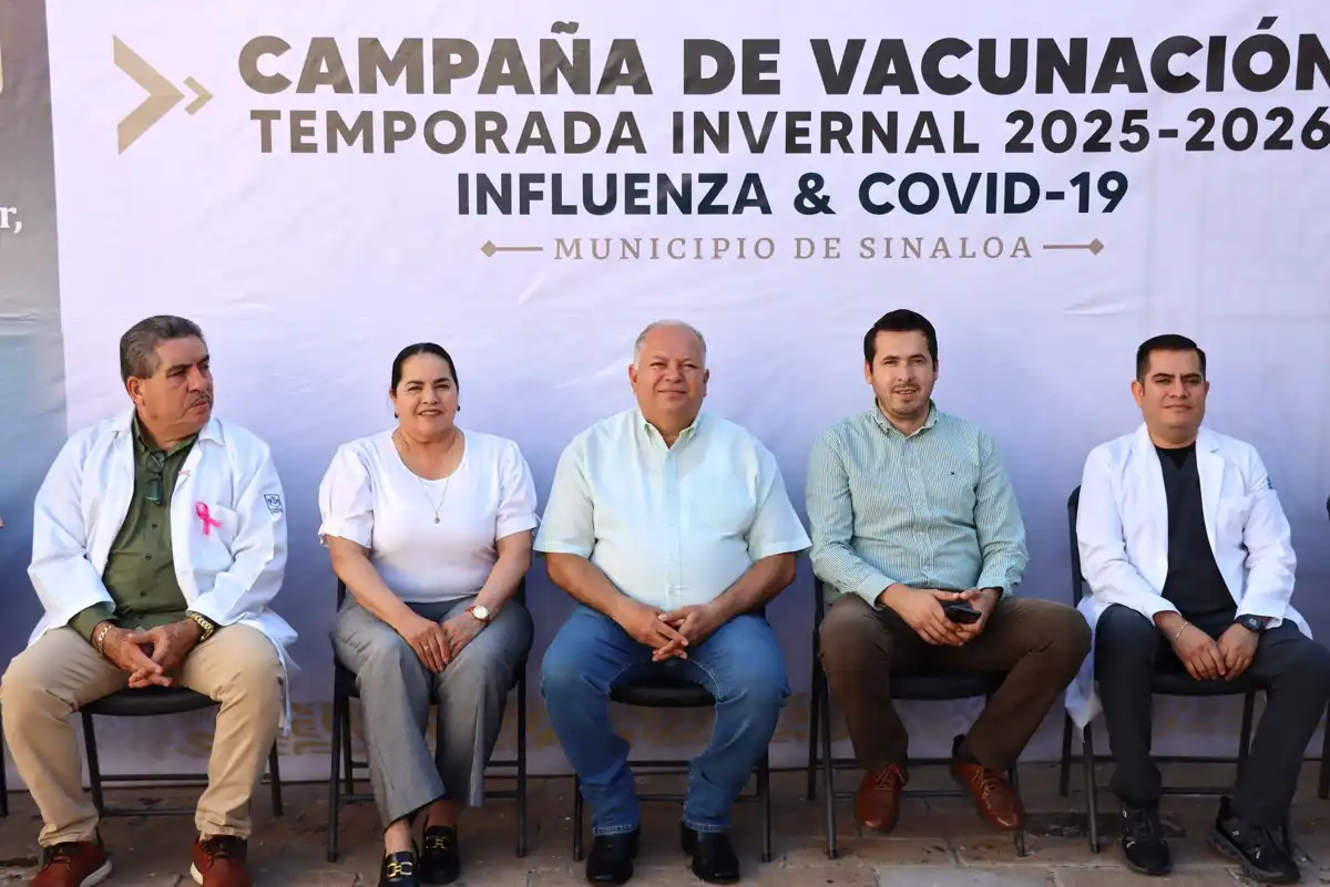 Inicia campaña de vacunación contra la Influenza y COVID-19 en Sinaloa de Leyva