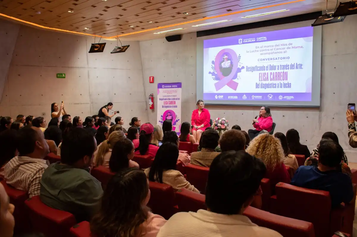 Elisa Carreón inspira con su historia de lucha contra el cáncer de mama a través del arte en Culiacán