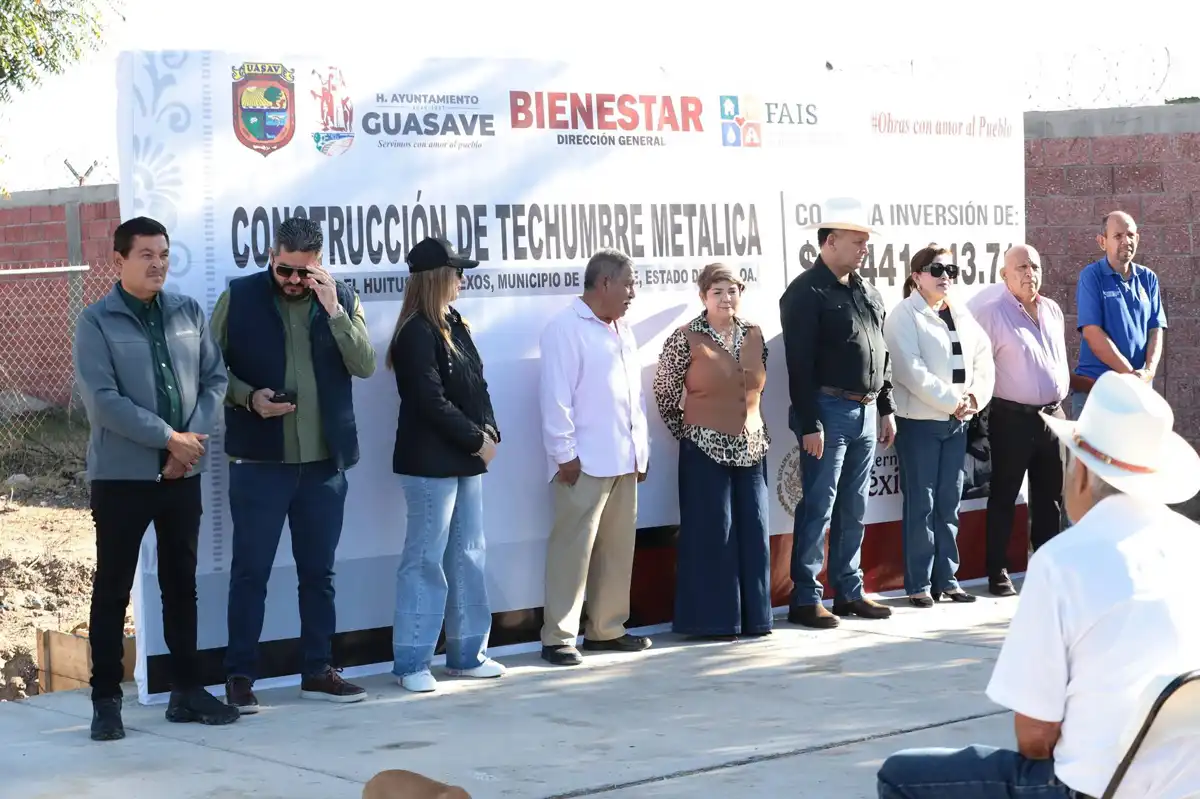 Inician construcción de techumbre metálica en Huitussi con inversión del predial rústico