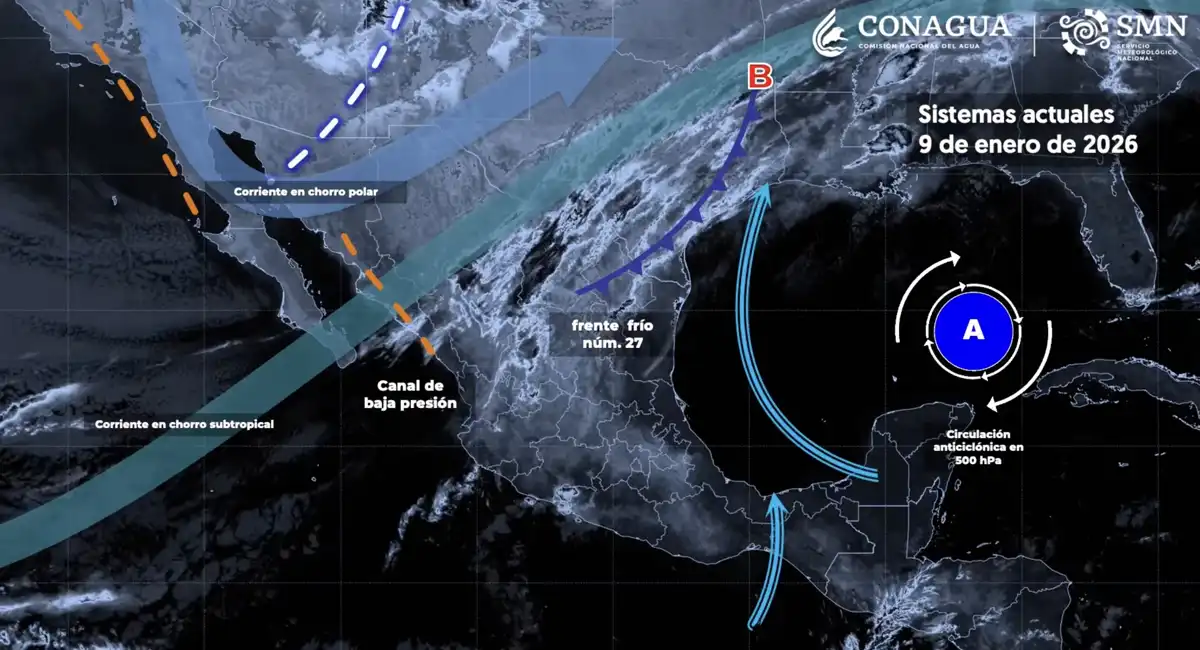 Continúa el pronóstico de rachas de viento de fuertes a muy fuertes en regiones del noroeste y norte de México